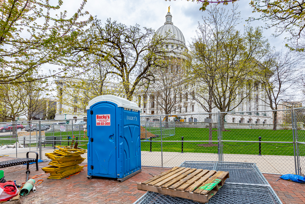 Construction site at the state Capitol Building